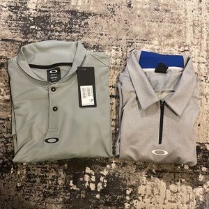 Oakley polo shirts.